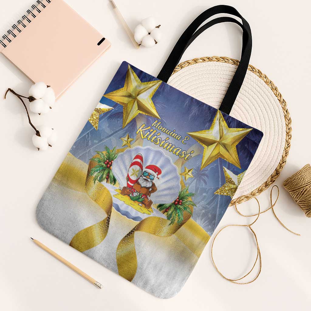 Niue Christmas Tote Bag Seashell Santa Beach Vibes - Polynesian Pride