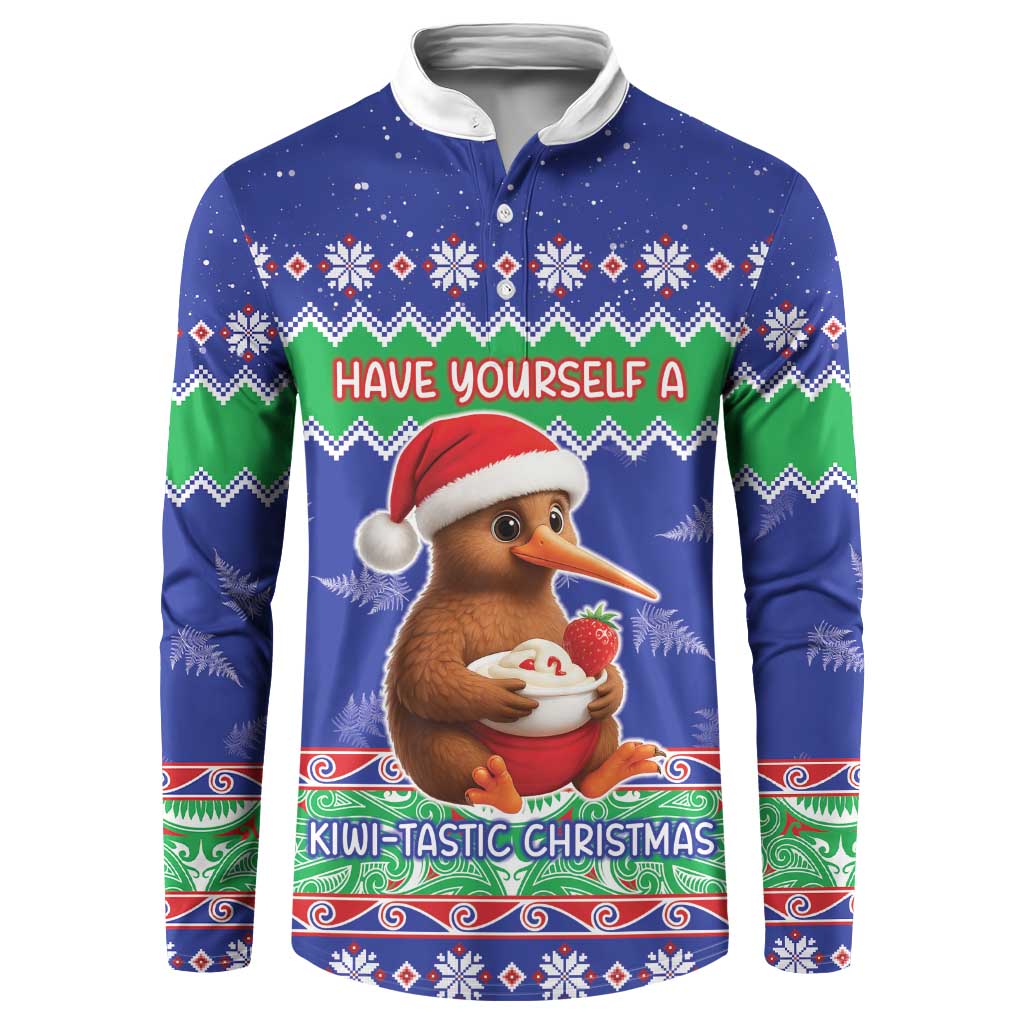 New Zealand Christmas Button Sweatshirt Have Yourself A Kiwi-tastic Christmas - Polynesian Pride