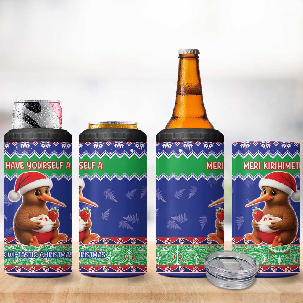 New Zealand Christmas 4 in 1 Can Cooler Tumbler Have Yourself A Kiwi-tastic Christmas - Polynesian Pride
