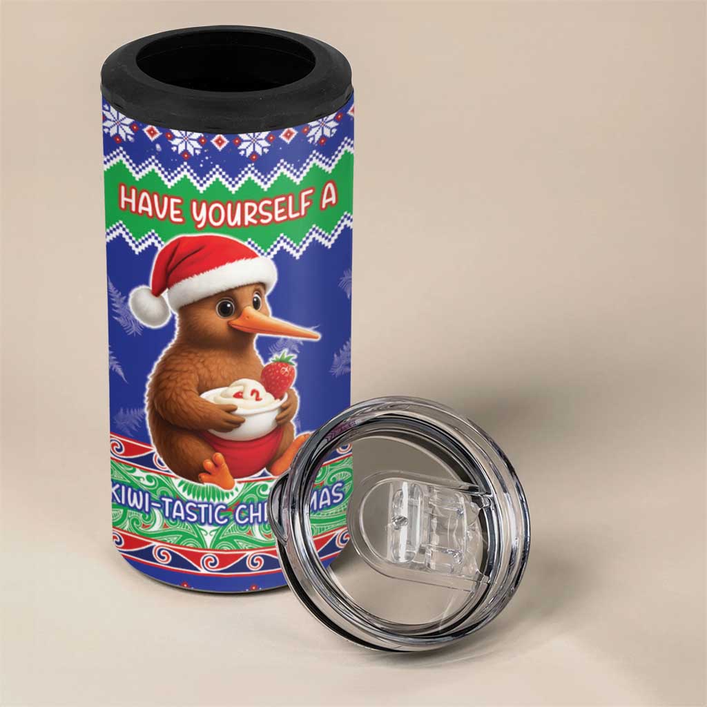 New Zealand Christmas 4 in 1 Can Cooler Tumbler Have Yourself A Kiwi-tastic Christmas - Polynesian Pride