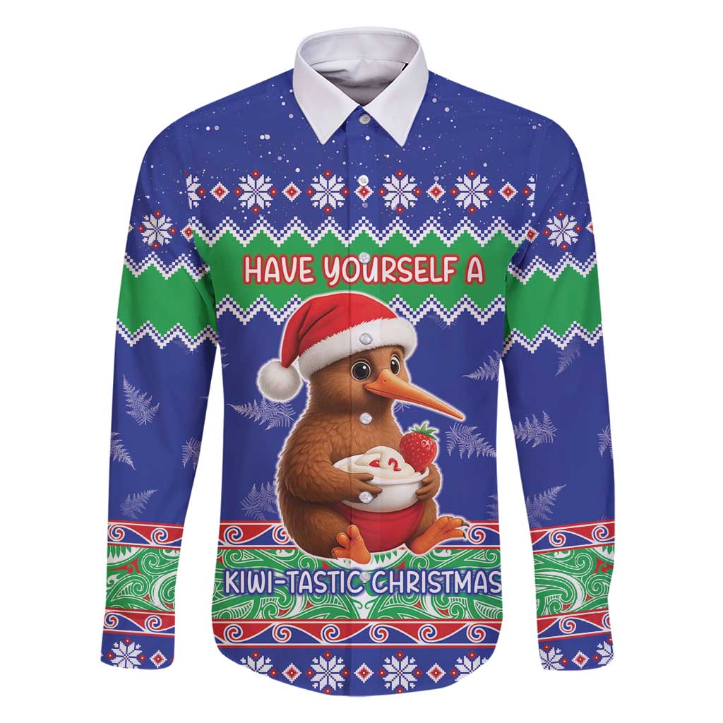 New Zealand Christmas Family Matching Long Sleeve Bodycon Dress and Hawaiian Shirt Have Yourself A Kiwi-tastic Christmas - Polynesian Pride