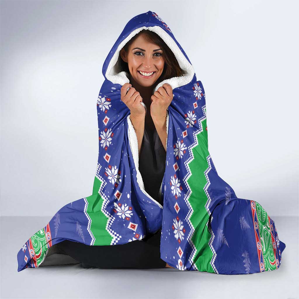 New Zealand Christmas Hooded Blanket Have Yourself A Kiwi-tastic Christmas - Polynesian Pride