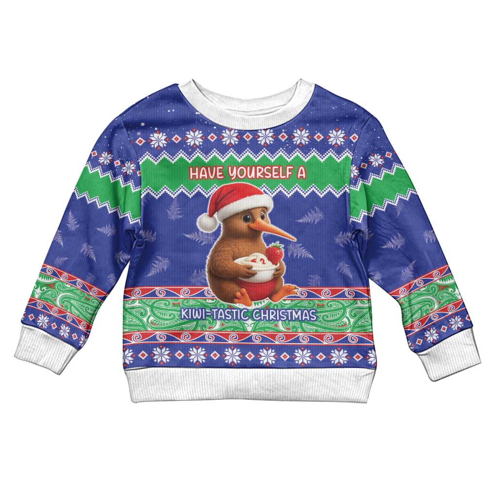 New Zealand Christmas Kid Ugly Christmas Sweater Have Yourself A Kiwi-tastic Christmas - Polynesian Pride
