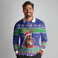 New Zealand Christmas Long Sleeve Polo Shirt Have Yourself A Kiwi-tastic Christmas - Polynesian Pride