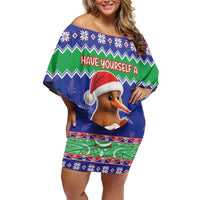 New Zealand Christmas Off Shoulder Short Dress Have Yourself A Kiwi-tastic Christmas - Polynesian Pride