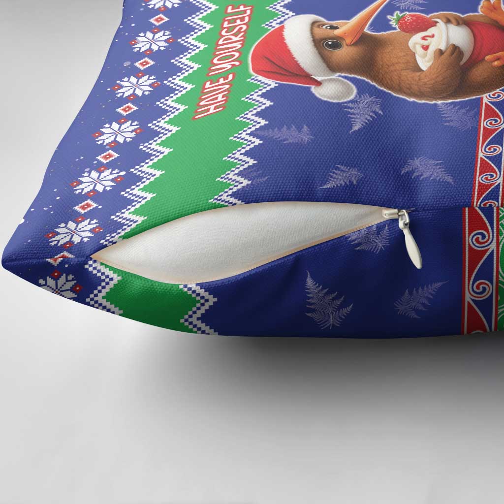 New Zealand Christmas Pillow Cover Have Yourself A Kiwi-tastic Christmas - Polynesian Pride
