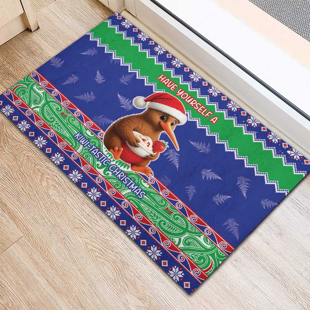 New Zealand Christmas Rubber Doormat Have Yourself A Kiwi-tastic Christmas - Polynesian Pride