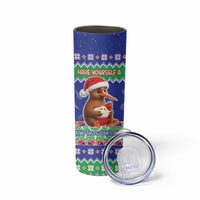 New Zealand Christmas Skinny Tumbler Have Yourself A Kiwi-tastic Christmas - Polynesian Pride