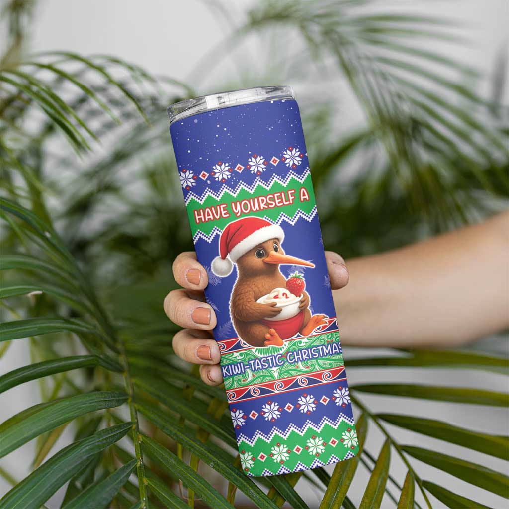 New Zealand Christmas Skinny Tumbler Have Yourself A Kiwi-tastic Christmas - Polynesian Pride