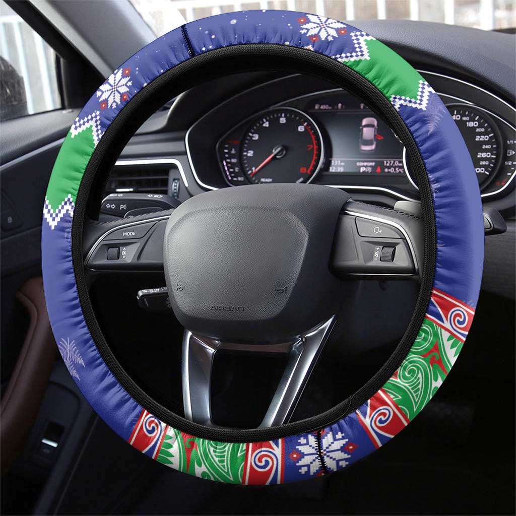 New Zealand Christmas Steering Wheel Cover Have Yourself A Kiwi-tastic Christmas - Polynesian Pride