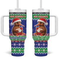 New Zealand Christmas Tumbler With Handle Have Yourself A Kiwi-tastic Christmas - Polynesian Pride