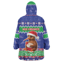 New Zealand Christmas Wearable Blanket Hoodie Have Yourself A Kiwi-tastic Christmas - Polynesian Pride
