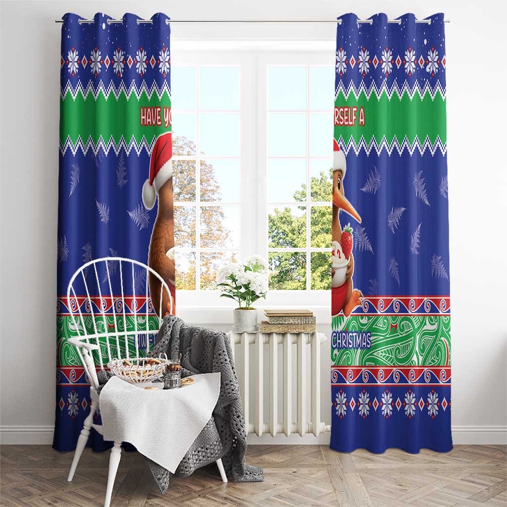 New Zealand Christmas Window Curtain Have Yourself A Kiwi-tastic Christmas - Polynesian Pride