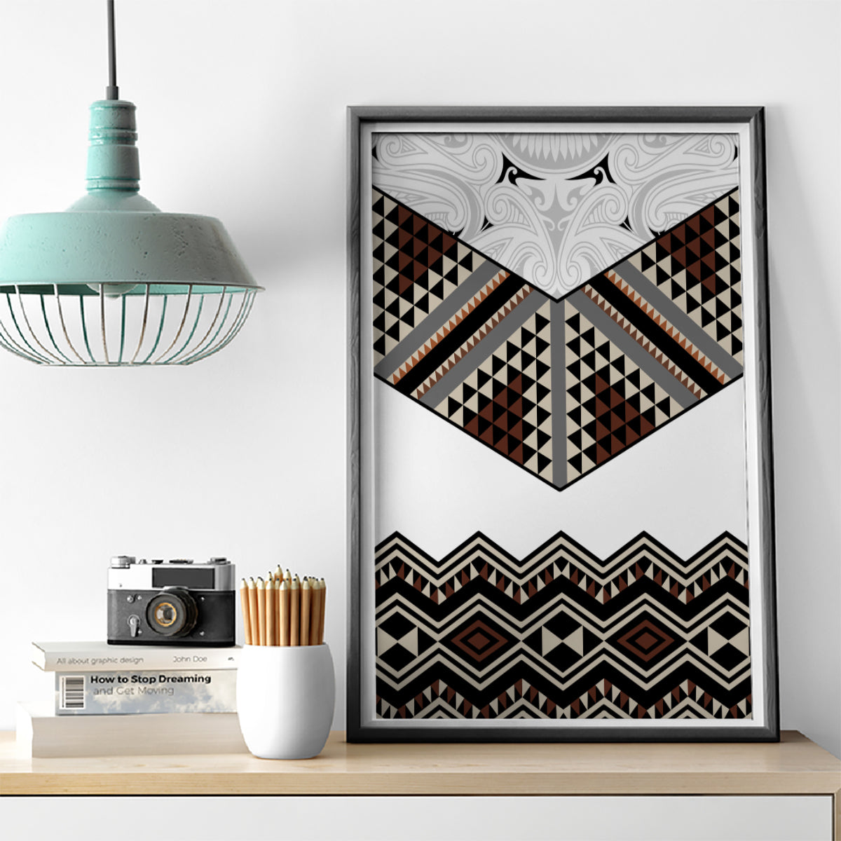 New Zealand Aotearoa Canvas Wall Art Taniko Art Simple Style LT05 - Polynesian Pride