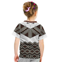 New Zealand Aotearoa Kid T Shirt Taniko Art Simple Style LT05 - Polynesian Pride