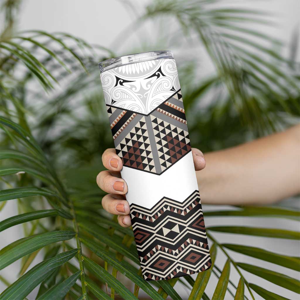 New Zealand Aotearoa Skinny Tumbler Taniko Art Simple Style