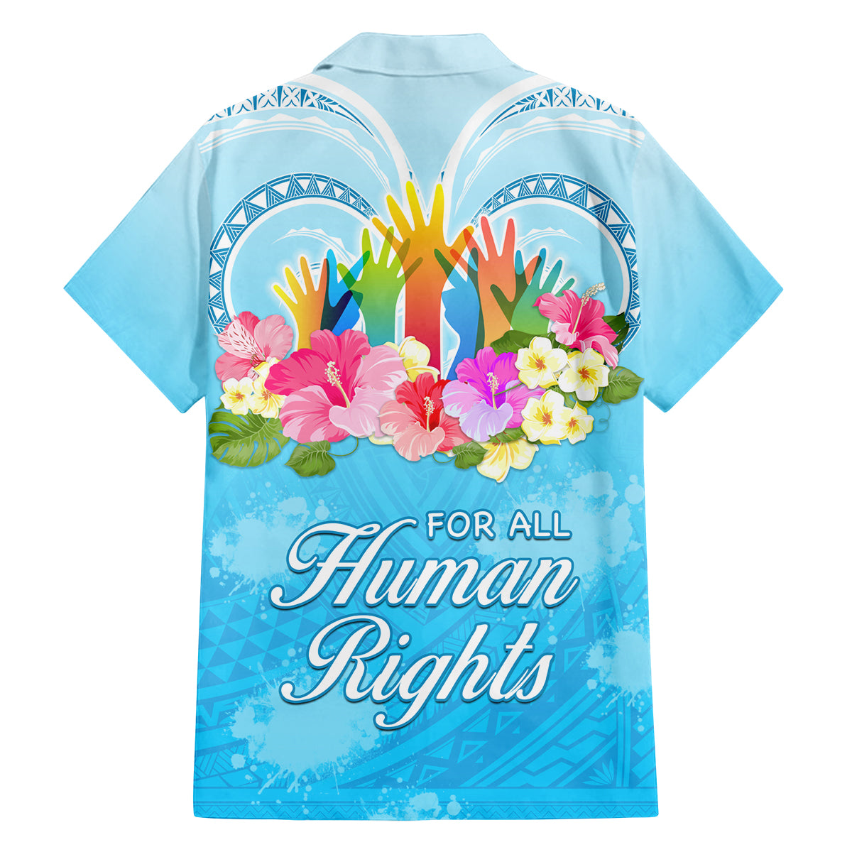 Universal Human Rights Month Family Matching Off Shoulder Maxi Dress and Hawaiian Shirt Polynesian Style LT05 - Polynesian Pride