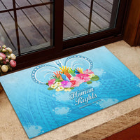 Universal Human Rights Month Rubber Doormat Polynesian Style LT05 - Polynesian Pride