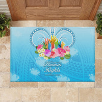 Universal Human Rights Month Rubber Doormat Polynesian Style LT05 - Polynesian Pride