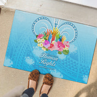 Universal Human Rights Month Rubber Doormat Polynesian Style LT05 - Polynesian Pride
