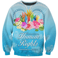 Universal Human Rights Month Sweatshirt Polynesian Style LT05 Unisex Blue - Polynesian Pride