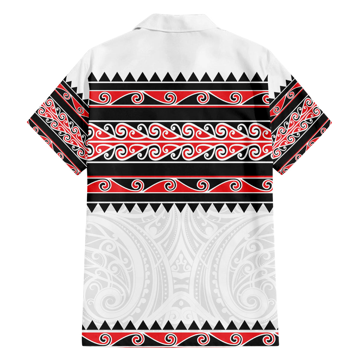New Zealand Aotearoa Family Matching Summer Maxi Dress and Hawaiian Shirt With Kowhaiwhai Pattern Red Version LT05 - Polynesian Pride