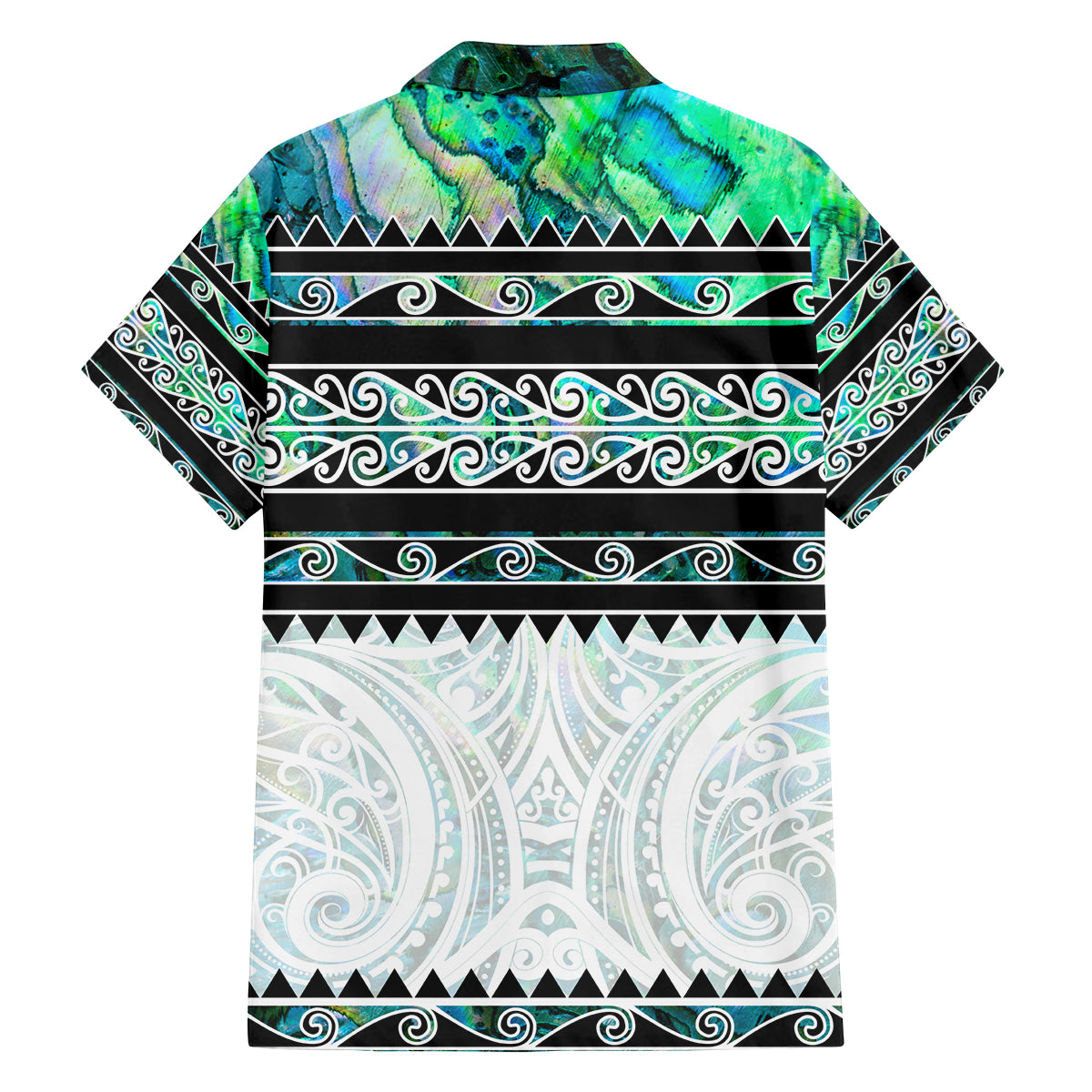New Zealand Aotearoa Family Matching Long Sleeve Bodycon Dress and Hawaiian Shirt With Paua Shell Kowhaiwhai Pattern LT05 - Polynesian Pride