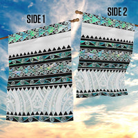 New Zealand Aotearoa Garden Flag With Paua Shell Kowhaiwhai Pattern LT05 - Polynesian Pride