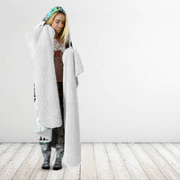 New Zealand Aotearoa Hooded Blanket With Paua Shell Kowhaiwhai Pattern LT05 - Polynesian Pride