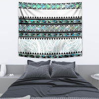 New Zealand Aotearoa Tapestry With Paua Shell Kowhaiwhai Pattern LT05 - Polynesian Pride
