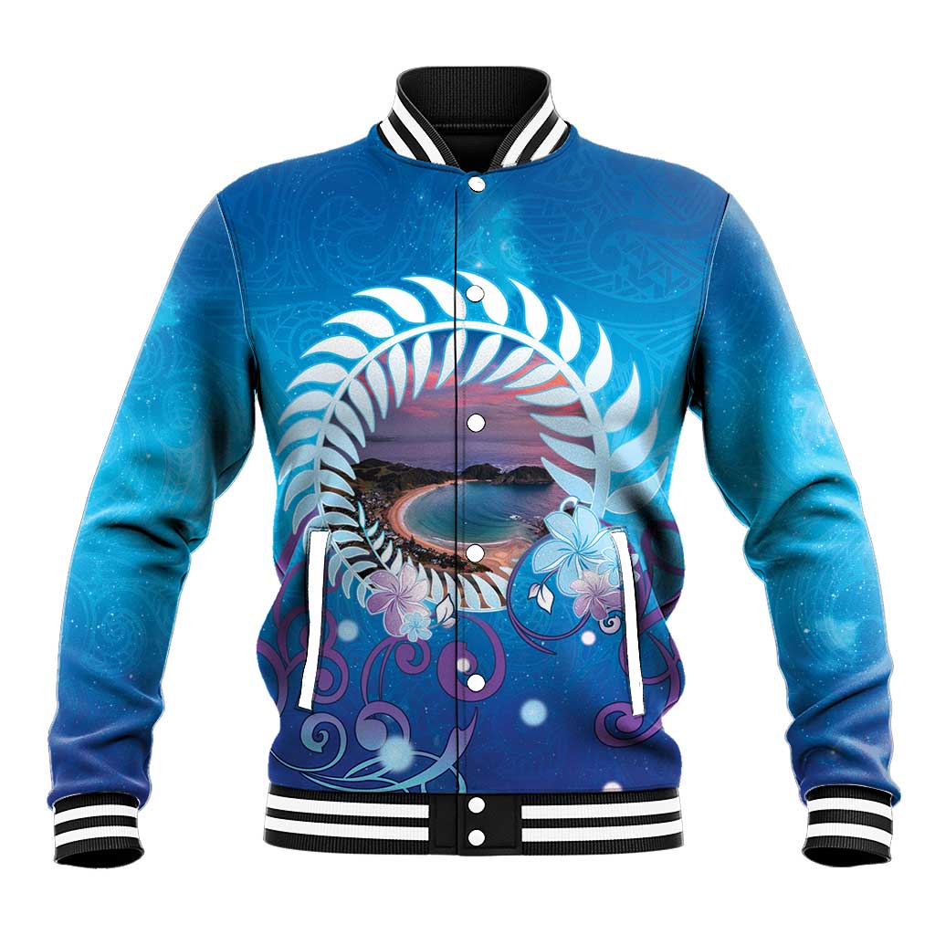 New Zealand Matapouri Beach Landscape Baseball Jacket