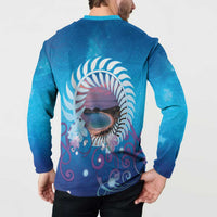 New Zealand Matapouri Beach Landscape Button Sweatshirt