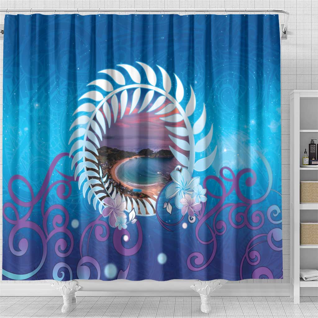 New Zealand Matapouri Beach Landscape Shower Curtain LT05 - Polynesian Pride