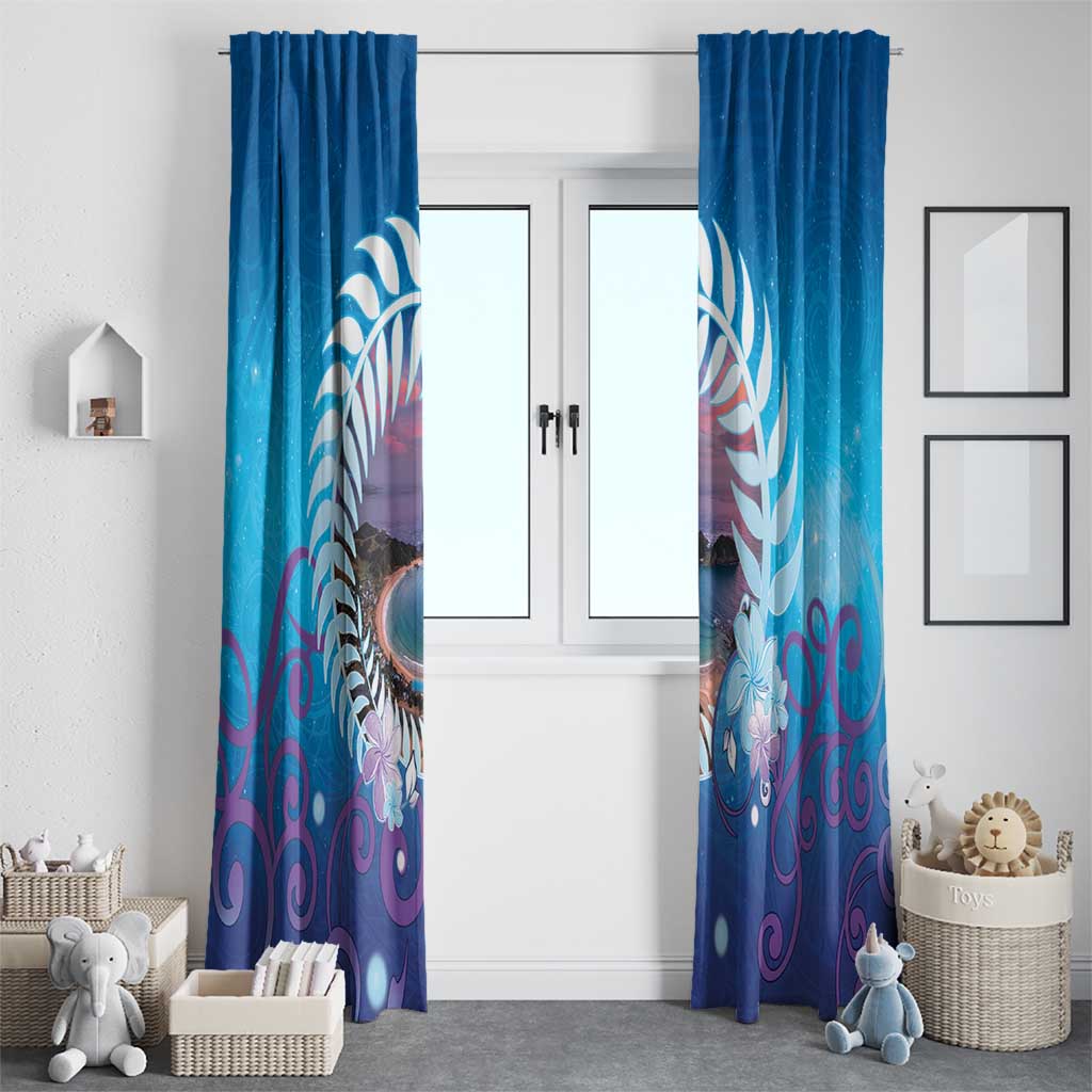 New Zealand Matapouri Beach Landscape Window Curtain
