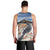 New Zealand Mount Taranaki Landscape Men Tank Top Kokako Bird Polynesian Style