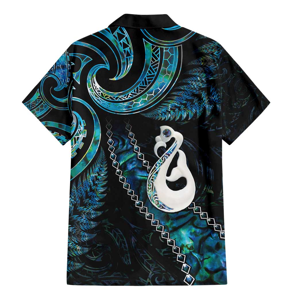 New Zealand Aotearoa Family Matching Mermaid Dress and Hawaiian Shirt Maori Manaia Paua Shell Glitter Turquoise LT05 - Polynesian Pride