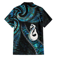 New Zealand Aotearoa Hawaiian Shirt Maori Manaia Paua Shell Glitter Turquoise LT05 - Polynesian Pride