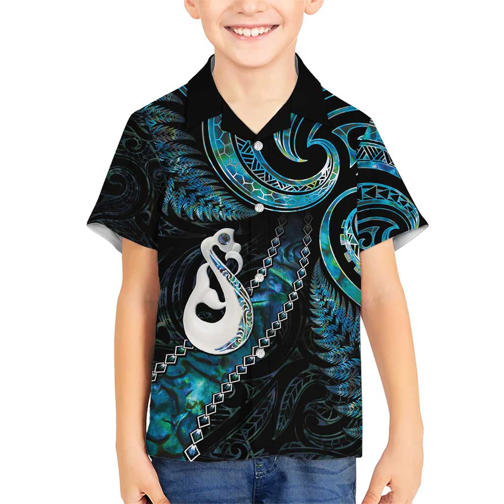 New Zealand Aotearoa Hawaiian Shirt Maori Manaia Paua Shell Glitter Turquoise LT05 - Polynesian Pride