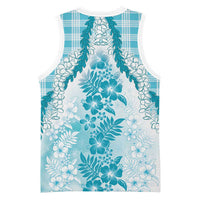 Aloha Hawaii Palaka Basketball Jersey Blue Plumeria Lei - Polynesian Pride