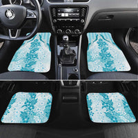Aloha Hawaii Palaka Car Mats Blue Plumeria Lei - Polynesian Pride