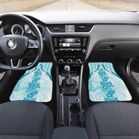 Aloha Hawaii Palaka Car Mats Blue Plumeria Lei - Polynesian Pride