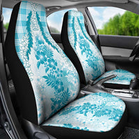 Aloha Hawaii Palaka Car Seat Cover Blue Plumeria Lei - Polynesian Pride