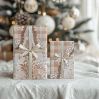 Aloha Hawaii Palaka Wrapping Paper Beige Plumeria Lei