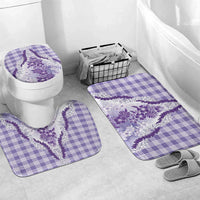 Aloha Hawaii Palaka Bathroom Set Purple Plumeria Lei - Polynesian Pride