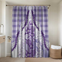 Aloha Hawaii Palaka Bathroom Set Purple Plumeria Lei - Polynesian Pride