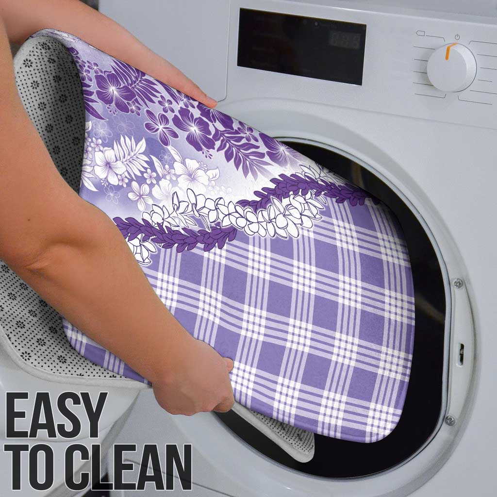 Aloha Hawaii Palaka Bathroom Set Purple Plumeria Lei - Polynesian Pride