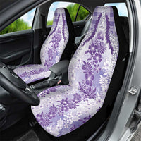 Aloha Hawaii Palaka Car Seat Cover Purple Plumeria Lei - Polynesian Pride