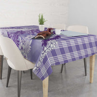 Aloha Hawaii Palaka Tablecloth Purple Plumeria Lei - Polynesian Pride