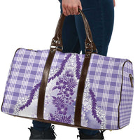 Aloha Hawaii Palaka Travel Bag Purple Plumeria Lei - Polynesian Pride