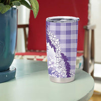 Aloha Hawaii Palaka Tumbler Cup Purple Plumeria Lei - Polynesian Pride
